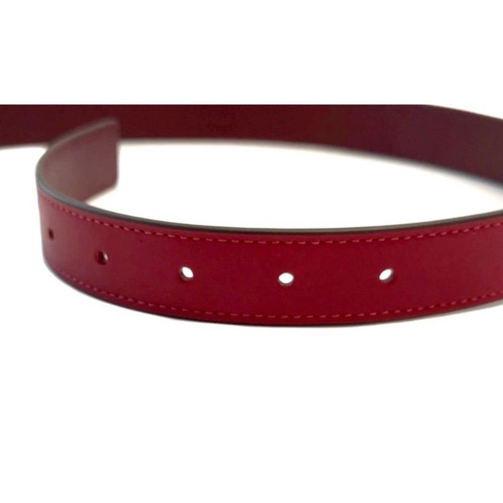 Coach Red Belt with Gold Buckle - Picture 6 of 10